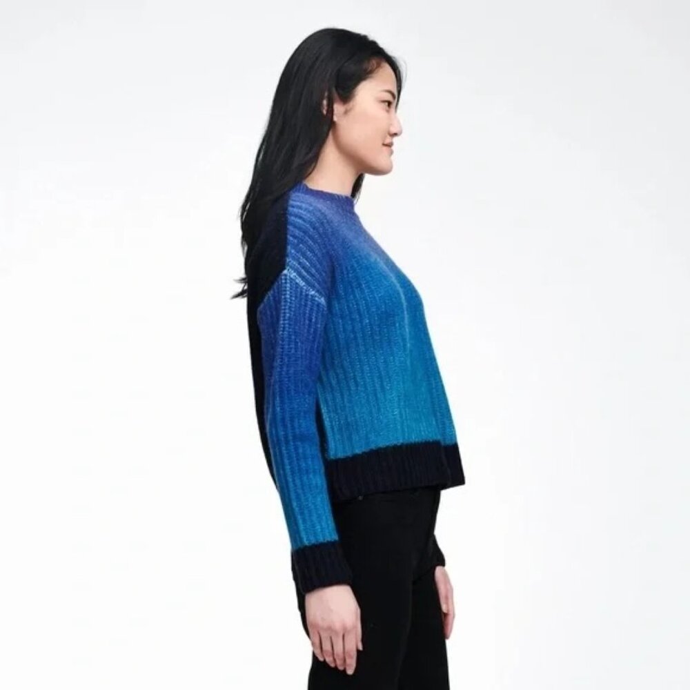 NAADAM Wool Cashmere Ombre Crewneck Sweater Blue XS - Picture 11 of 11